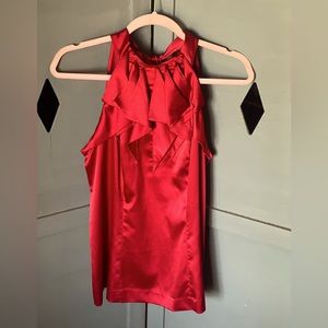 Red Silk top
